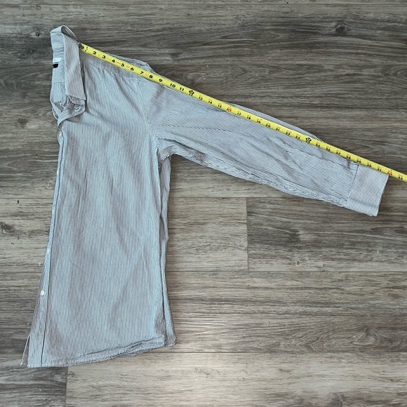 Men's Striped Shirt -  Black and White - Picture 7 of 8